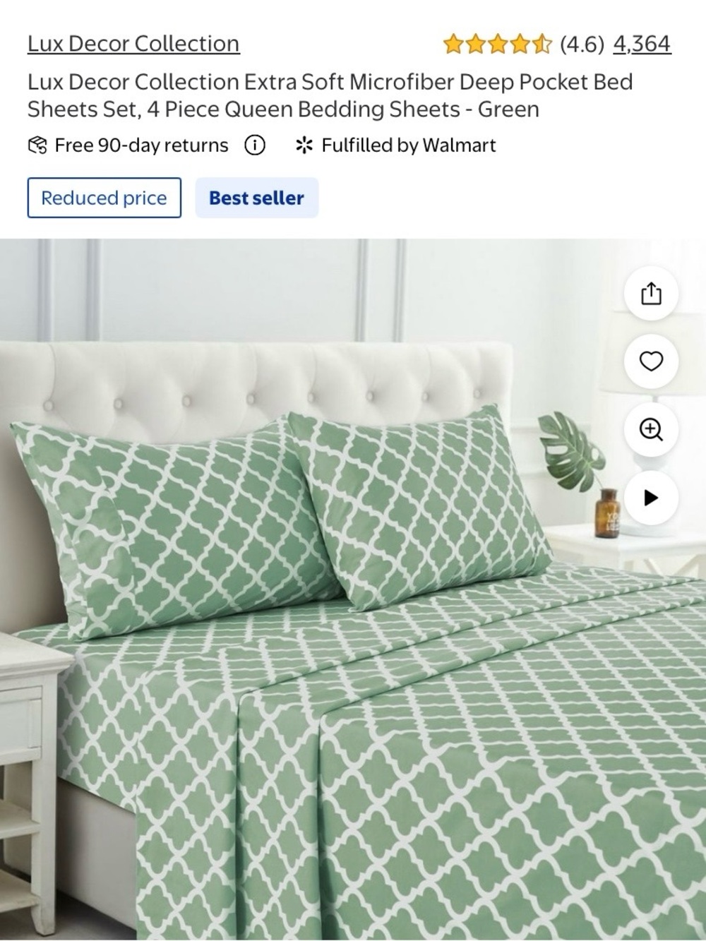 Queen Bedsheet Set - purchased in error.  Light green. See tags. Make an Offer!